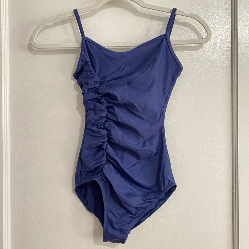 Mirella Blue Scrunched Leotard